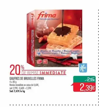 Match Gaufres de bruxelles frima offre