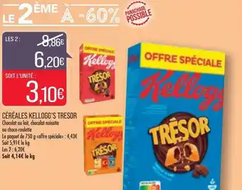 Match Céréales kellogg's trésor offre