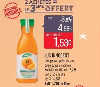 Match Jus innocent offre