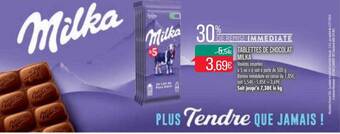 Match Tablettes de chocolat milka offre