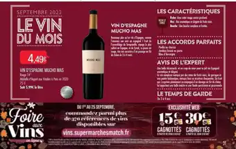 Match Vin d'espagne mucho mas offre