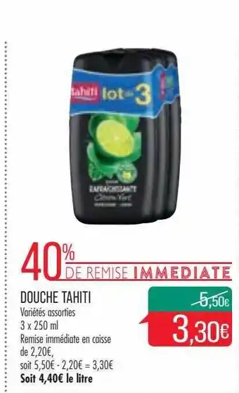 Match Douche tahiti offre