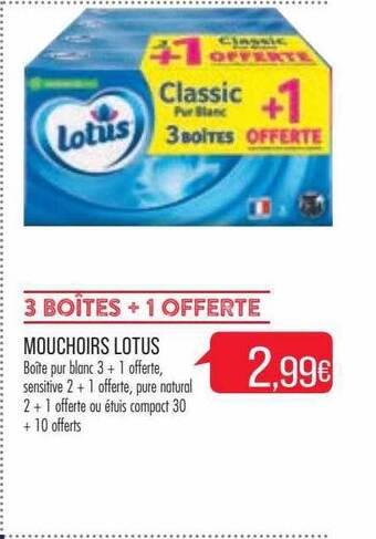 Mouchoirs lotus