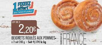 Match Beignets roulés aux pommes offre