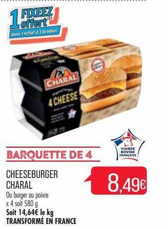 Match Cheeseburger charal offre