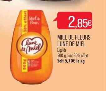 Match Miel de fleurs lune de miel offre