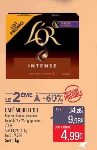 Match Café moulu l'or offre