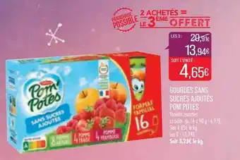 Match Gourdes sans sucres ajoutés pom'potes offre