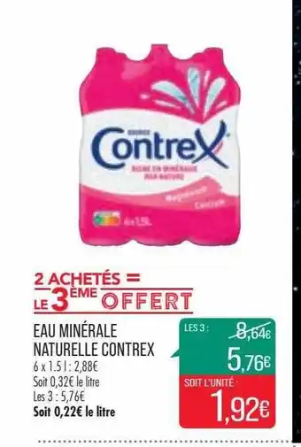 Match Eau minérale naturelle contrex offre