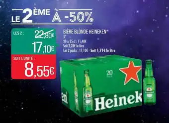 Match Bière blonde heineken offre