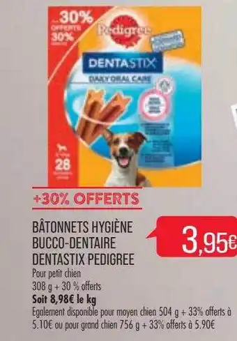 Match Bâtonnets hygiène bucco-dentaire dentastix pedigree offre