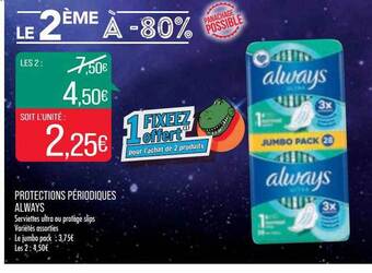 Match Protections périodiques always offre