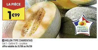 Leader Price Melon type charentais offre