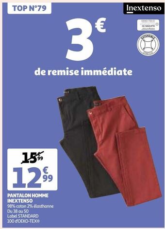 Auchan Pantalon homme inextenso offre