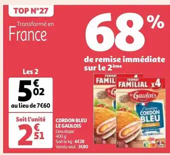 Auchan Cordon bleu le gaulois offre