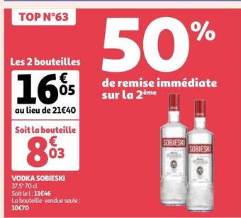 Auchan Vodka sobieski offre