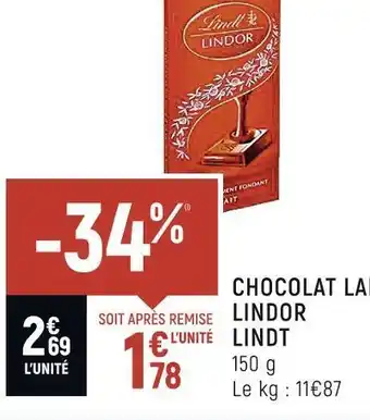 Spar Lindt chocolat lait lindor offre