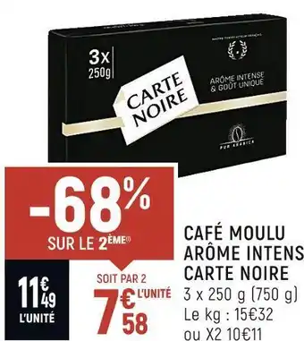 Spar Carte noire café moulu arôme intense offre