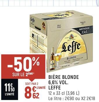Spar Leffe bière blonde 6,6% vol. offre