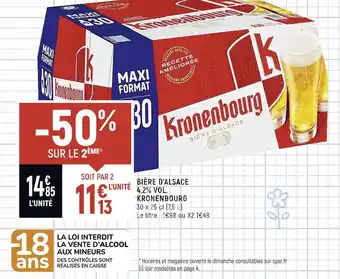 Spar Kronenbourg bière d’alsace 4,2% vol. offre