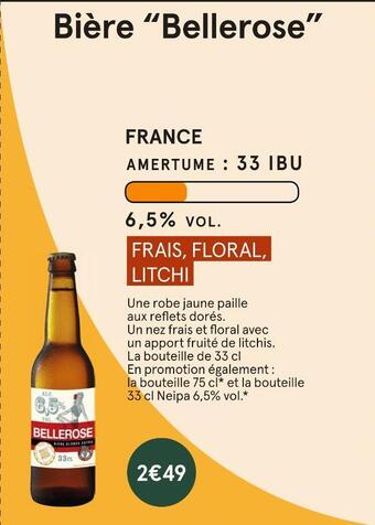 Monoprix Bellerose bière offre