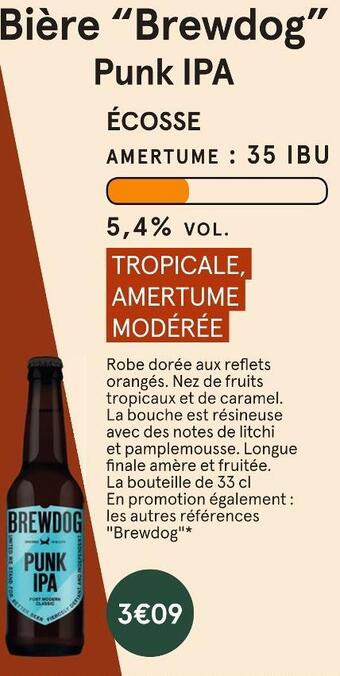 Monoprix Brewdog bière punk ipa offre