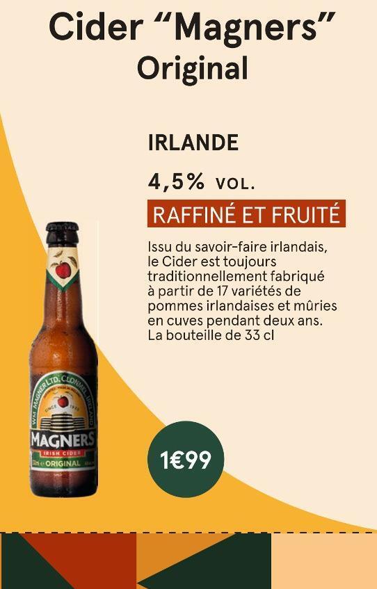 Promo Magners cider original chez Monoprix