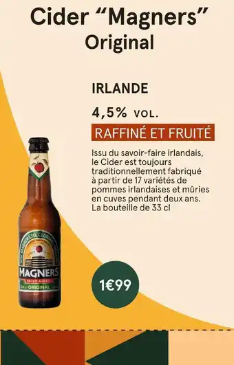 Monoprix Magners cider original offre