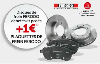 Roady Ferodo bon plan sur les plaquettes de frein offre