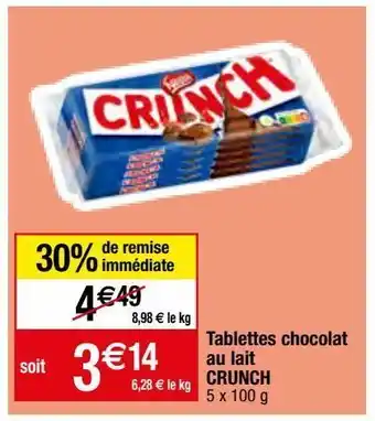 Migros Chocolat au lait nestlé offre