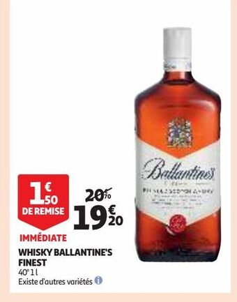Auchan Supermarché Whisky ballantine's finest offre
