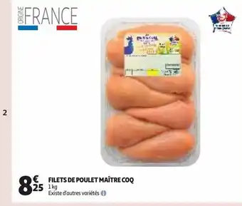 Auchan Supermarché Filets de poulet maître coq offre