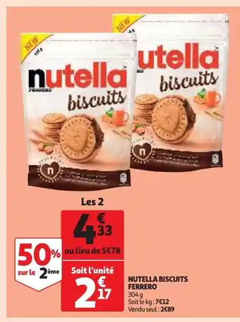 Auchan Supermarché Nutella biscuits ferrero offre