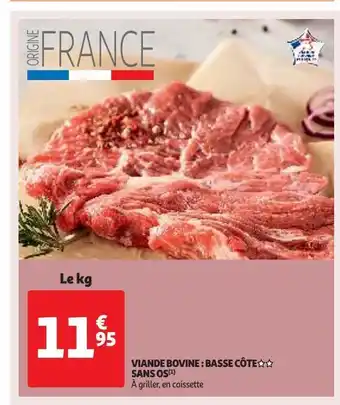 Auchan Supermarché Viande bovine : basse côte § § sans os(1) offre