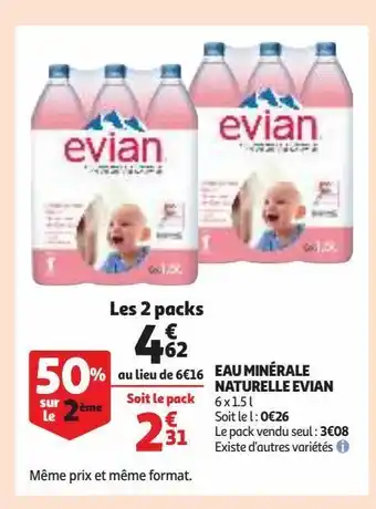 Eau minérale naturelle evian