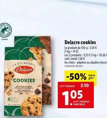 Lidl Delacre cookies offre