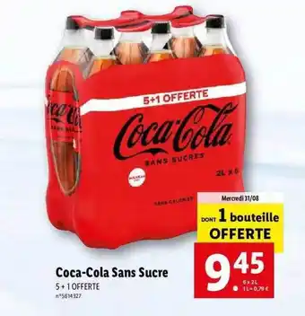 Lidl Coca-cola sans sucre offre