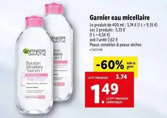 Garnier eau micellaire