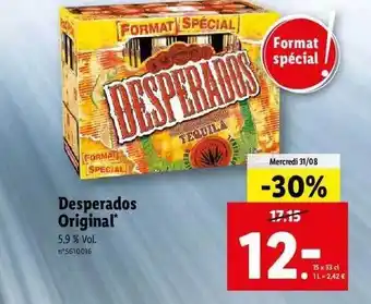 Lidl Desperados original offre