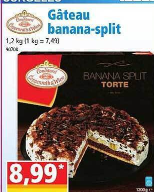 Norma Gâteau banana-split offre