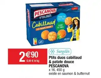 PESCANOVA ptits duos cabillaud & patate douce