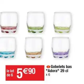 Cora x Carrefour Gobelets bas "adora" 29 cl offre