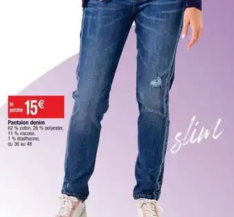 Cora x Carrefour Pantalon denim offre