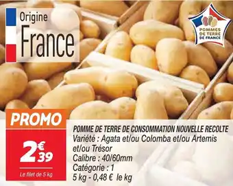 Netto Pomme de terre de consommation nouvelle recolte offre