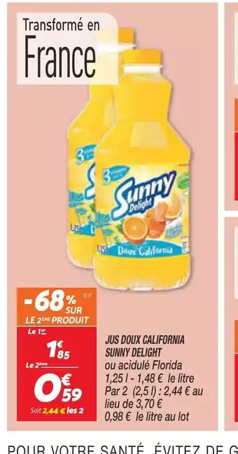 Netto Sunny Delight Jus Doux Calfornia offre