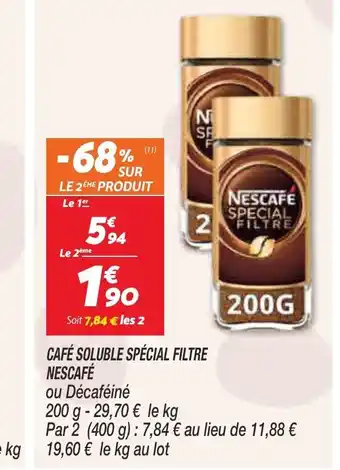Netto Nescafé Café Soluble Spécial Filtre offre