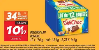 Netto Delichoc Lait Delacre offre