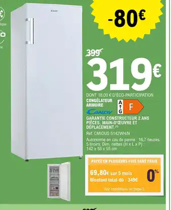 E.Leclerc Congélateur Armoire offre