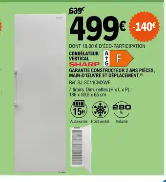 E.Leclerc Congélateur Vertical offre