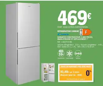 E.Leclerc Réfrigérateur Combine offre